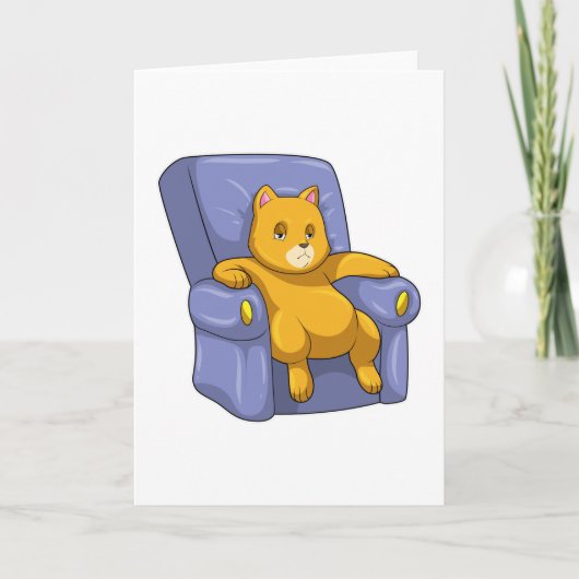 Carte Chat avec canapé (Devant)