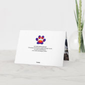 CARTE CHAT AVEC CASQUETTE HARLEQUIN AVEC LOCOMOTIVE À VA (Dos)