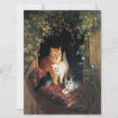 Carte Chat avec chatons (Art animal) (Devant)