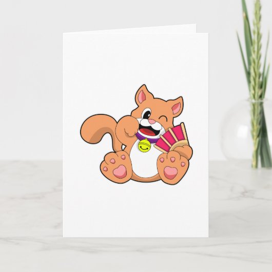 Carte Chat avec cloche (Devant)