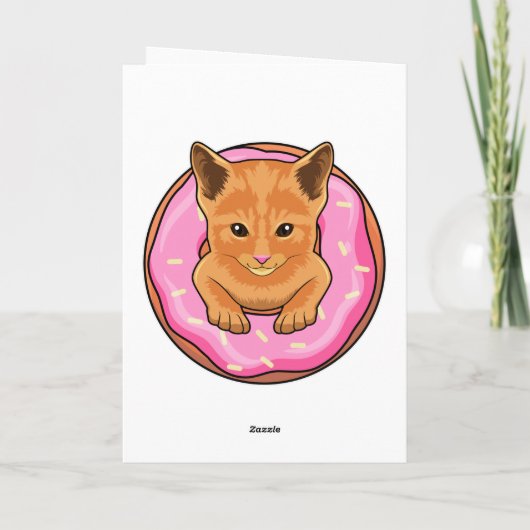 Carte Chat avec Donut (Dos)