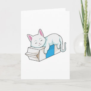 Carte Chat avec du lait