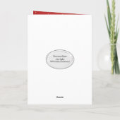 Carte Chat avec lunettes et livre rouge 33e anniversaire (Dos)