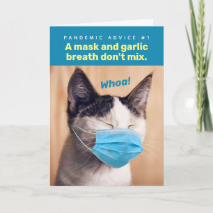 Carte Chat avec Masque - Masques et Mauvaise haleine Ne
