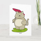 Carte Chat avec parapluie (Dos)