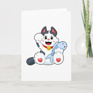 Carte Chat avec poisson