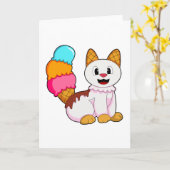Carte Chat avec Popsicle (Fleur jaune)