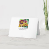 Carte CHAT AVEC RIBBON ROUGE ET SUNFLOWERS Fête des mère (Dos)