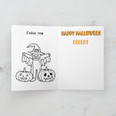Carte Chat avec sac à dos citrouille (Intérieur)