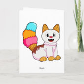 Carte Chat avec sucette glacée (Dos)