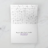 Carte Chat avec tulipe pourpre (Intérieur)