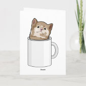 Carte Chat avec une tasse de café (Dos)