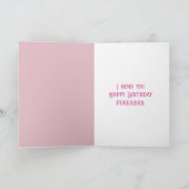 Carte Chat Blanc Anniversaire Avec Bow (Intérieur)