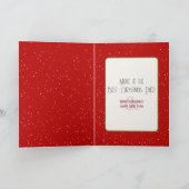 Carte Chat blanc de Noël avec Écharpe rouge (Intérieur)
