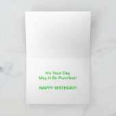 Carte Chat blanc : Feu Anniversaire (Intérieur)