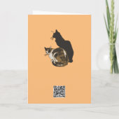 Carte Chat Calico Et Chat Noir Découpé (Dos)