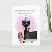 Carte Chat | Casquette de parti sarcastique Chat Funny C (Devant)