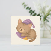 Carte Chat chaton endormi (Debout devant)