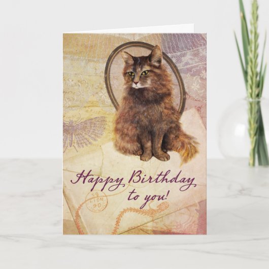 Carte Chat Chloe Anniversaire (Devant)