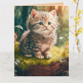 CARTE CHAT CHRÉTIEN PENSE À VOUS PHILIPPIENS 1:3  (Fleur jaune)