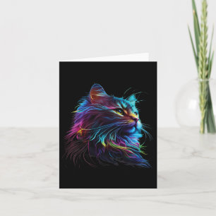 Carte Chat Coloré Pour Les Amateurs De Kitten Art Kitty