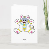 Carte Chat comme astronaute en costume (Dos)