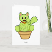 Carte Chat comme Cactus (Dos)