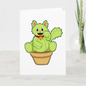 Carte Chat comme cactus (Devant)