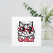 Carte Chat Cool 1 (Debout devant)