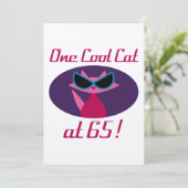 Carte Chat cool 65e anniversaire (Debout devant)