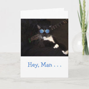 Carte Chat Cool amusant se tirer bien