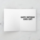 Carte CHAT cool JEUX ANNIVERSAIRE SOLEILS DE SOLEIL CART (Intérieur)