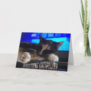 Carte Chat couché