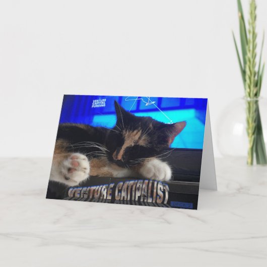 Carte Chat couché (Devant)