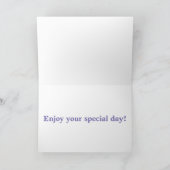 Carte Chat couché mignon Anniversaire (Intérieur)