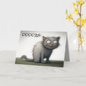 Carte Chat Coupable Modifiable a Manqué un Anniversaire (Fleur jaune)