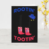 Carte Chat cowboy adorable, Chat Rootin Tootin  (Fleur jaune)