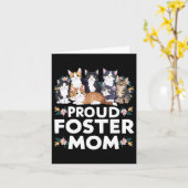 Carte Chat d'accueil Adopté Fière Mère d'accueil (Fleur jaune)