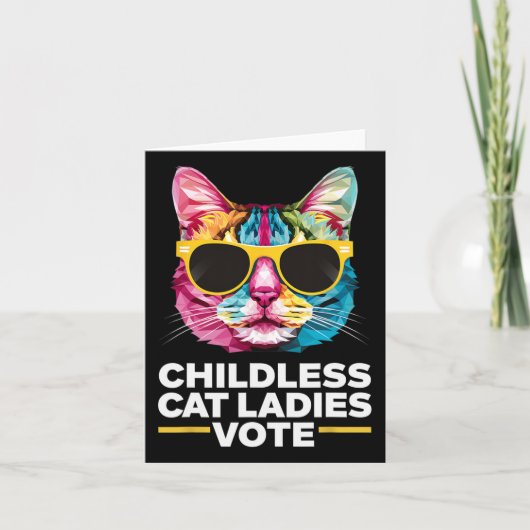 Carte Chat Dames Enfants Vote Bleu 1 (Devant)