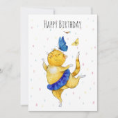 Carte Chat Dancing Cute (Devant)