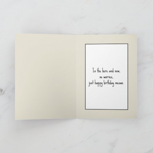 Carte Chat D'Anniversaire Avec Mug De Café (Intérieur)