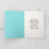 Carte Chat d'anniversaire avec un papillon néon brillant (Intérieur)