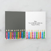 Carte Chat d'anniversaire gris avec lunettes de soleil (Intérieur)