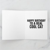 CARTE CHAT D'ANNIVERSAIRE PORTANT DES LUNETTES DE SOLEIL (Intérieur)