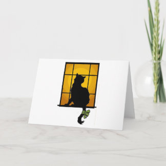 Carte Chat dans la fenêtre