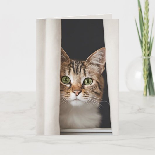 Carte Chat Dans La Fenêtre De Miss You (Devant)