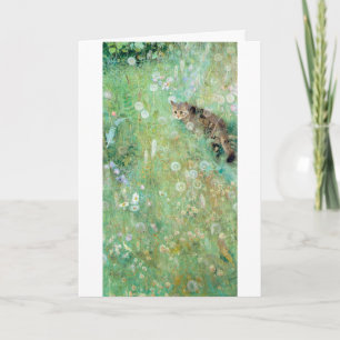 Carte Chat dans la prairie estivale, Bruno Liljefors