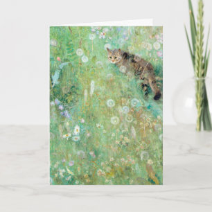 Carte Chat dans la prairie estivale, Bruno Liljefors
