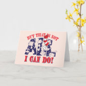 Carte Chat dans le Casquette | Mais Je Ne Peux Pas Faire (Fleur jaune)