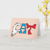 Carte Chat dans le Casquette | Texte de la pièce (Fleur jaune)